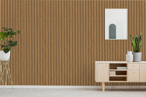 Riflaje Decorative - Panou riflaj decorativ MDF decor Castan, 2600×205×21 mm