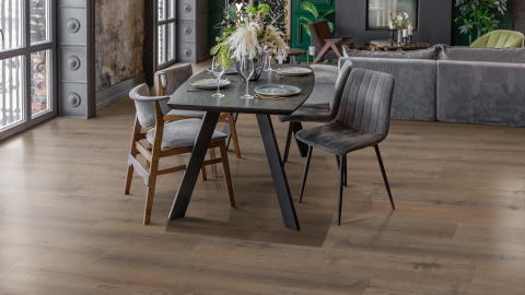 Parchet - Parchet SPC Vinil Tarkett iDeal SPC 50 Tabacco Oak, 1220 x 182 x 5 mm, R9, 1,998 mp (9 plăci), 16.5 kg/cutie