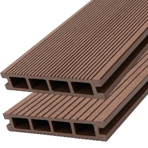 Pardoseala WPC Terasa D6463, antiderapanta, rezistenta UV si inghet, clasa trafic 23, 2900x146x25 mm, Maro inchis [2]