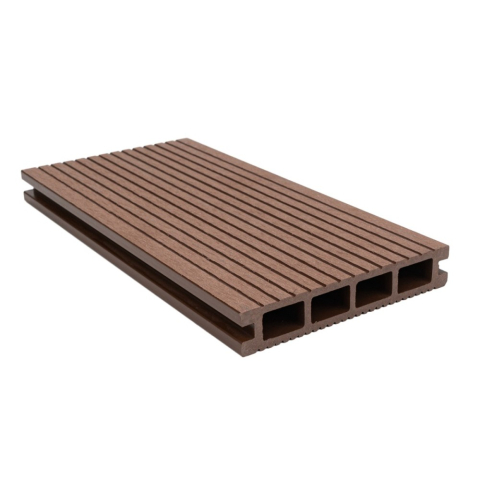Pardoseala WPC - Pardoseala WPC Terasa D6463, antiderapanta, rezistenta UV si inghet, clasa trafic 23, 2900x146x25 mm, Maro inchis