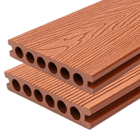 Pardoseala WPC Terasa D6483, antiderapanta, rezistenta UV si inghet, clasa trafic 23, 2900x140x25 mm, Caramiziu [2]