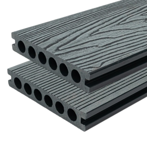 Pardoseala WPC Terasa D6484, antiderapanta, rezistenta UV si inghet, clasa trafic 23, 2900x140x25 mm, Gri [2]