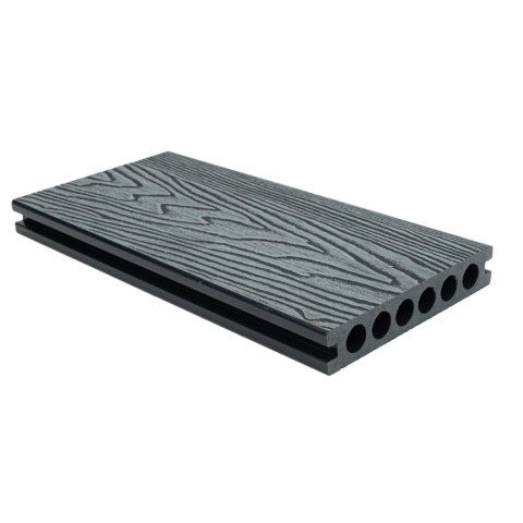 Pardoseala WPC - Pardoseala WPC Terasa D6484, antiderapanta, rezistenta UV si inghet, clasa trafic 23, 2900x140x25 mm, Gri