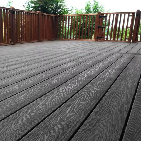 Pardoseala WPC Terasa D6485, antiderapanta, rezistenta UV si inghet, clasa trafic 23, 2900x140x25 mm, Negru [6]