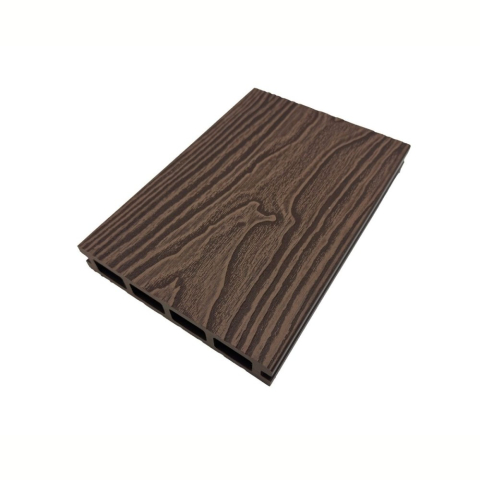 Pardoseala WPC - Pardoseala WPC Terasa D7484, antiderapanta, rezistenta UV si inghet, clasa trafic 23, 2800x140x25 mm, Nuc natural