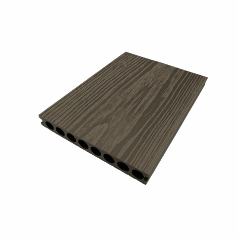 Pardoseala WPC - Pardoseala WPC Terasa D7489, antiderapanta, rezistenta UV si inghet, clasa trafic 23, 2800x140x23 mm, Cenusiu