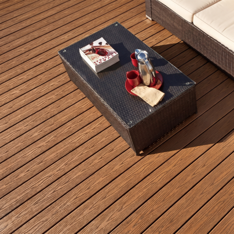 Pardoseala WPC - Pardoseala WPC Terasa D7482, antiderapanta, rezistenta UV si inghet, clasa trafic 23, 2800x140x25 mm, Tec