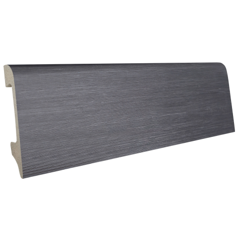 Plinte Polimer (PS) - Plintă colorată polimer (PS) Taupe periat, 80 x 14 x 2000 mm, Profiline
