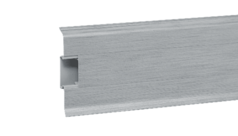 Plinte Parchet - Plinta PVC cu Canal Siena, 2500 X 80 X 20 mm -  Inox