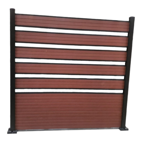 Profil gard WPC compozit lemn-plastic D6472, rezistent UV si inghet -40C/+60C, 1800x155x24 mm, Visiniu [3]