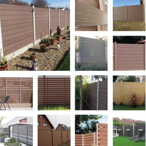 Profil gard WPC compozit lemn-plastic D6472, rezistent UV si inghet -40C/+60C, 1800x155x24 mm, Visiniu [6]