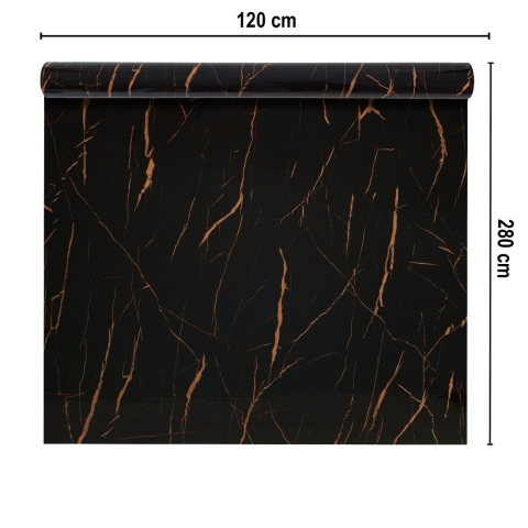 Rolă panou perete autoadeziv D7366 - Negru, 2800 mm x 1200 mm x 2.5mm [1]