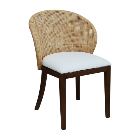 Scaune - Scaun dining Brownsville, 580 x 600 x 810 mm, ratan protejat cu lac