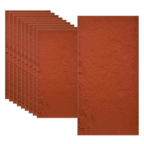 Panouri Decorative Exterior - Set 4 × Panou Decorativ 3D Naimeed D5735 - Design Elegant - 1200×600×30mm - Rosu