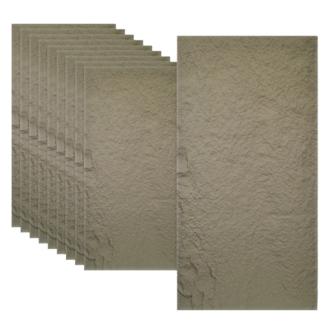 Panouri Decorative Exterior - Set 10 × Panou Decorativ 3D Naimeed D5737 - Design Elegant - 1200×600×30mm - Crem