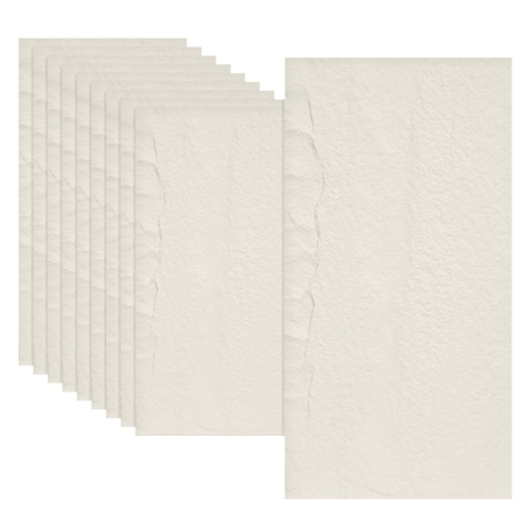 Panouri Decorative Exterior - Set 10 × Panou Decorativ 3D Naimeed D5739 - Design Elegant - 1200×600×30mm - Crem deschis