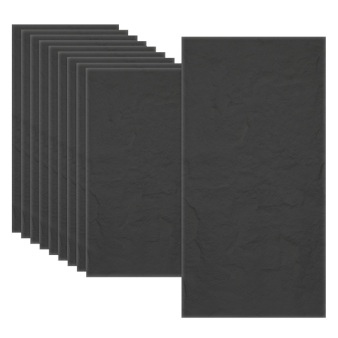 Panouri Decorative Exterior - Set 10 × Panou Decorativ 3D Naimeed D5746 - Design Elegant - 1200×600×30mm - Negru