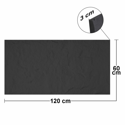 Set 10 × Panou Decorativ 3D Naimeed D5746 - Design Elegant - 1200×600×30mm - Negru [3]