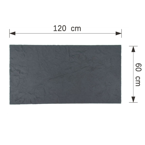 Set 10 panouri decorative flexibile din praf de piatra D7320, ignifuge, strat ceramic UV, 1200x600x2 mm, Gri inchis [5]
