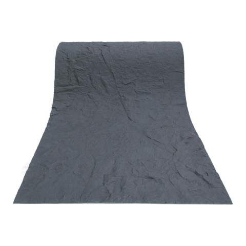 Set 10 panouri decorative flexibile din praf de piatra D7320, ignifuge, strat ceramic UV, 1200x600x2 mm, Gri inchis [3]