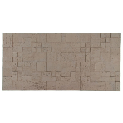 Set 10 panouri decorative flexibile din praf de piatra D7364, ignifuge, strat ceramic UV, 1200x600x2 mm, Maro deschis [1]