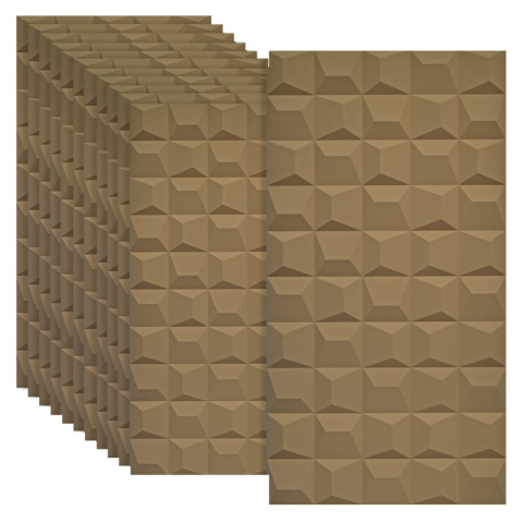 Panouri Decorative Exterior - Set 5 × Panou Decorativ 3D Naimeed D5770 - Design Elegant - 1200×600×25mm - Maro