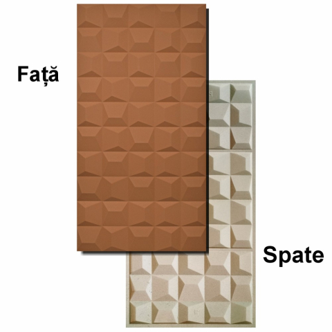 Set 5 × Panou Decorativ 3D Naimeed D5771 - Design Elegant - 1200×600×25mm - Caramiziu [2]