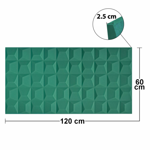 Set 5 × Panou Decorativ 3D Naimeed D5772 - Design Elegant - 1200×600×25mm - Turcoaz [3]