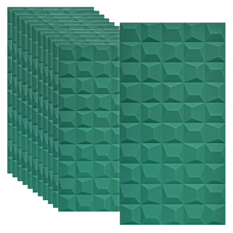 Panouri Decorative Exterior - Set 5 × Panou Decorativ 3D Naimeed D5772 - Design Elegant - 1200×600×25mm - Turcoaz
