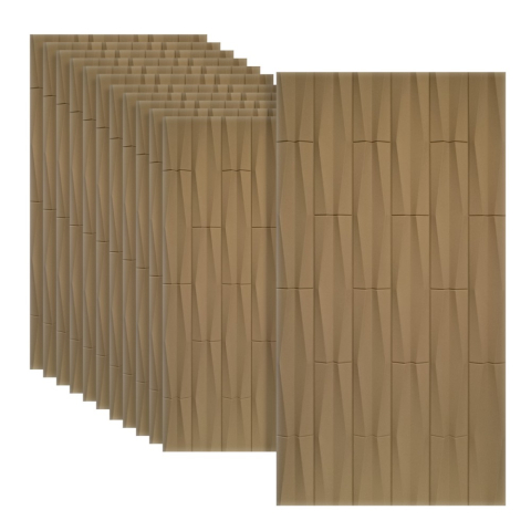 Panouri Decorative Exterior - Set 5 × Panou Decorativ 3D Naimeed D5774 - Design Elegant - 1200×600×25mm - Maro