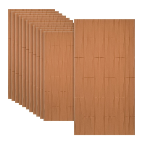 Panouri Decorative Exterior - Set 5 × Panou Decorativ 3D Naimeed D5775 - Design Elegant - 1200×600×25mm - Portocaliu