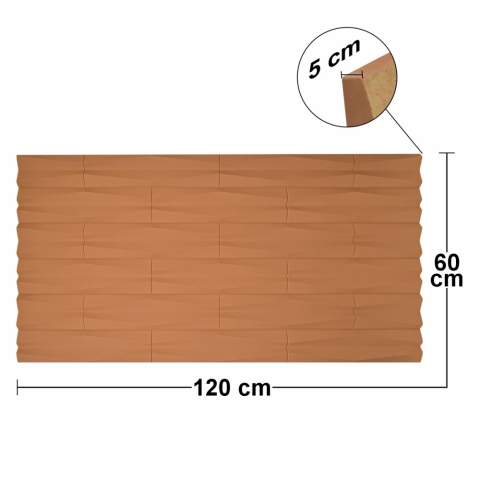 Set 5 × Panou Decorativ 3D Naimeed D5775 - Design Elegant - 1200×600×25mm - Portocaliu [3]
