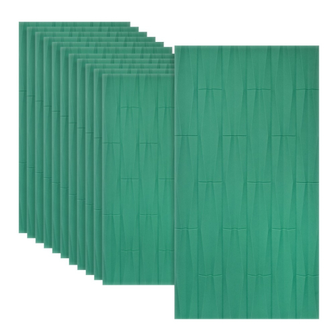 Panouri Decorative Exterior - Set 12 × Panou Decorativ 3D Naimeed D5776 - Design Elegant - 1200×600×25mm - Turcoaz