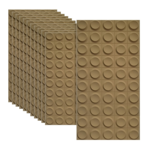 Panouri Decorative Exterior - Set 5 × Panou Decorativ 3D Naimeed D5778 - Design Elegant - 1200×600×25mm - Maro