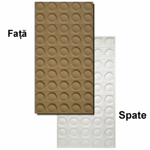 Set 5 × Panou Decorativ 3D Naimeed D5778 - Design Elegant - 1200×600×25mm - Maro [2]