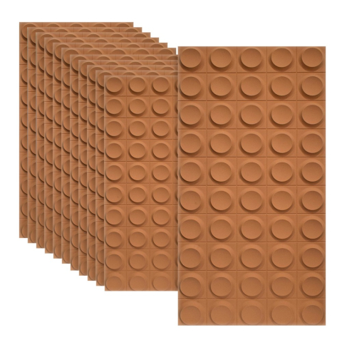 Panouri Decorative Exterior - Set 5 × Panou Decorativ 3D Naimeed D5779 - Design Elegant - 1200×600×25mm - Portocaliu