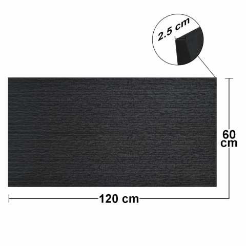 Set 5 × Panou Decorativ 3D Naimeed D5785 - Design Modern - 1200×600×25mm - Negru [3]