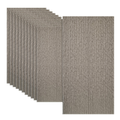 Panouri Decorative Exterior - Set 5 × Panou Decorativ 3D Naimeed D5786 - Design Modern - 1200×600×25mm - Crem