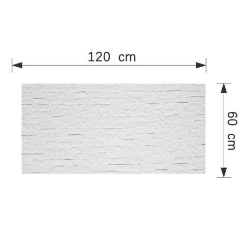 Set 12 panouri decorative flexibile din praf de piatra D7350, ignifuge, strat ceramic UV, 1200x600x2 mm, Alb [4]