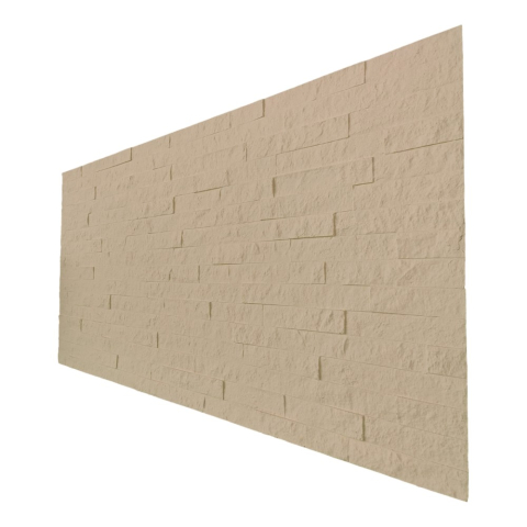 Set 12 panouri decorative flexibile din praf de piatra D7351, ignifuge, strat ceramic UV, 1200x600x2 mm, Bej vanilie [2]