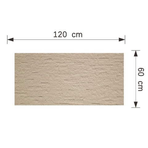 Set 12 panouri decorative flexibile din praf de piatra D7351, ignifuge, strat ceramic UV, 1200x600x2 mm, Bej vanilie [4]