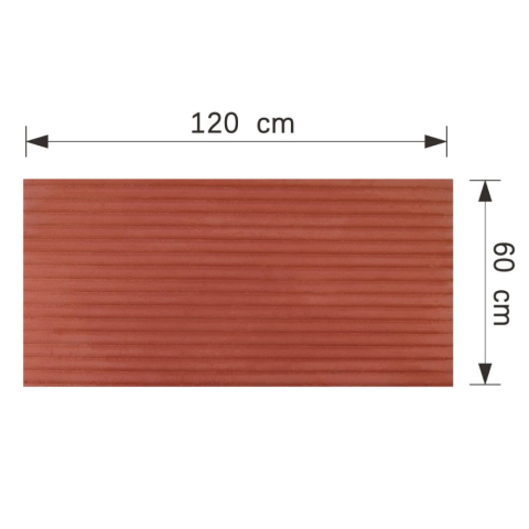Set 12 panouri decorative flexibile din praf de piatra D7361, ignifuge, strat ceramic UV, 1200x600x2 mm, Rosu caramiziu [4]