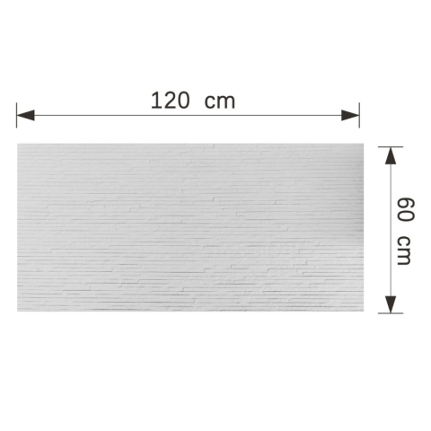 Set 16 panouri decorative flexibile din praf de piatra D7331, ignifuge, strat ceramic UV, 1200x600x2 mm, Alb [4]
