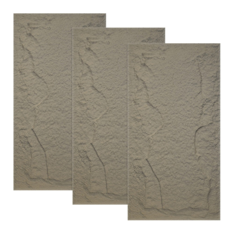 Panouri Decorative Exterior - Set 3 × Panou Decorativ 3D Naimeed D5757 - Design Elegant - 1200×600×50mm - Maro