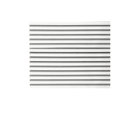 Set 4 buc - Panouri acustice lamelare din MDF pe fetru, Alb cu fetru gri, 600 x 600 x 21 mm/bucată, total 1,44 m² [2]