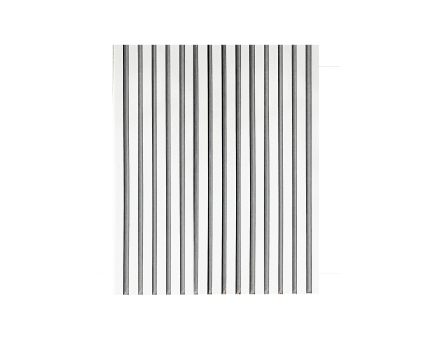 Set 4 buc - Panouri acustice lamelare din MDF pe fetru, Alb cu fetru gri, 600 x 600 x 21 mm/bucată, total 1,44 m² [4]