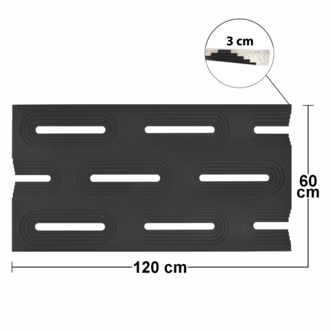 Set 4 × Panou Decorativ 3D Naimeed D5765 - Design Elegant - 1200×600×30mm - Negru [3]