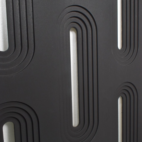 Set 4 × Panou Decorativ 3D Naimeed D5765 - Design Elegant - 1200×600×30mm - Negru [1]