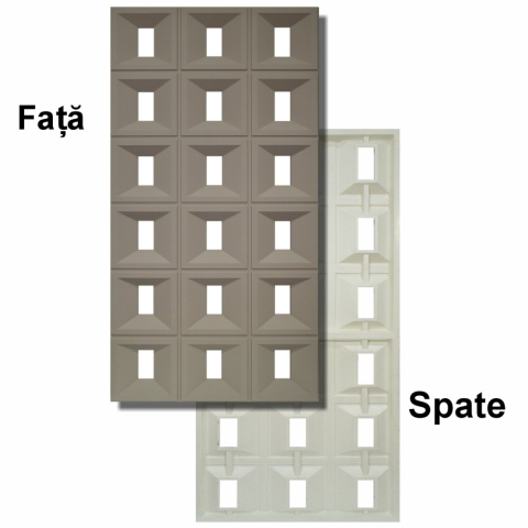 Set 4 × Panou Decorativ 3D Naimeed D5769 - Design Elegant - 1200×600×30mm - Maro [2]