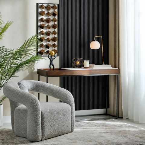 Panouri Lamelare WPC - Set 5 buc - Panouri decorative lamelare WPC, D6227, Negru, 2600 x 180 x 18 mm/bucată, total 2,34 m²